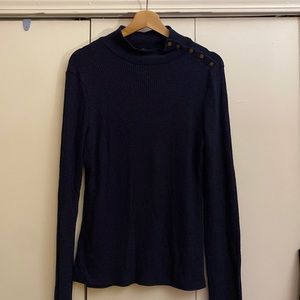 J Crew Sweater Top with Button Shoulder